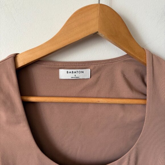 Aritzia Babaton Contour Scoopneck Longsleeve Bodysuit Size Small - Picture 4 of 5